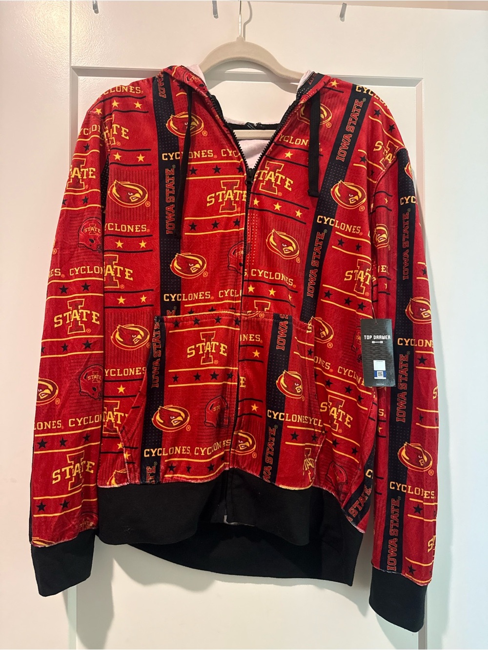 Iowa State Cyclones Red Hooded Zip Jacket